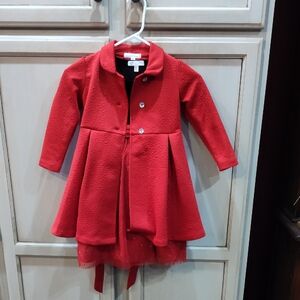 Red Kids Coat/Holiday Dress